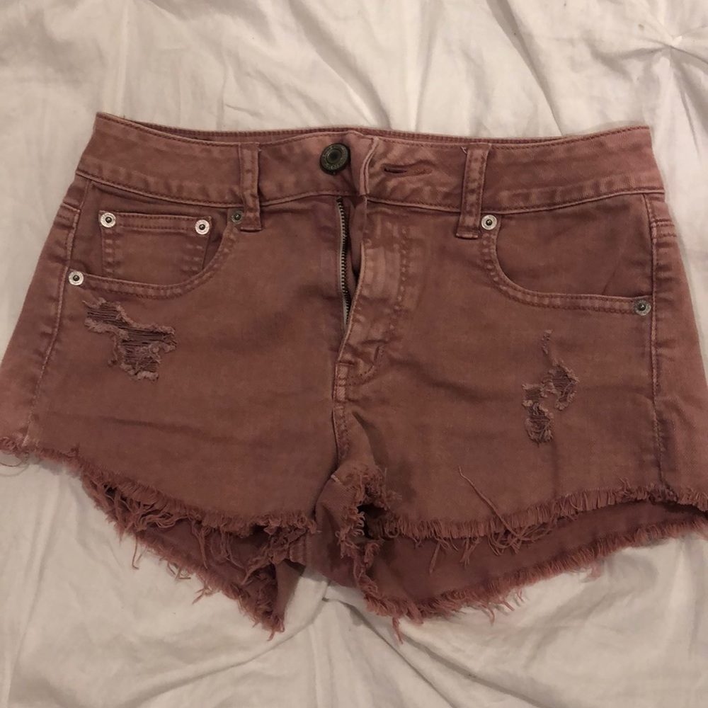 American Eagle Pink Jean Shorts